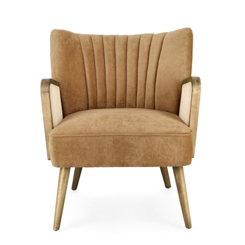 POLTRONA IN LEGNO SENAPE - VIRNA