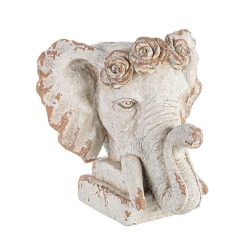 MACETERO CABEZA ELEFANTE MAGNESIA H43