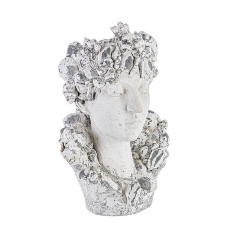MACETERO CABEZA DIVINIDAD MAGNESIA H50