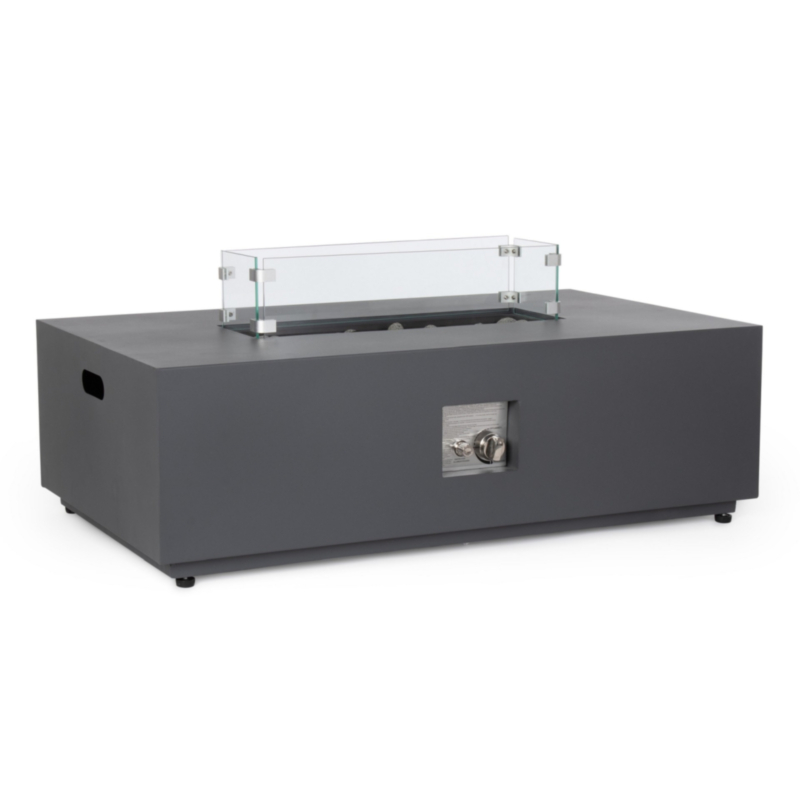 CAMINO A GAS WOLKE GRIGIO SCURO 110X65