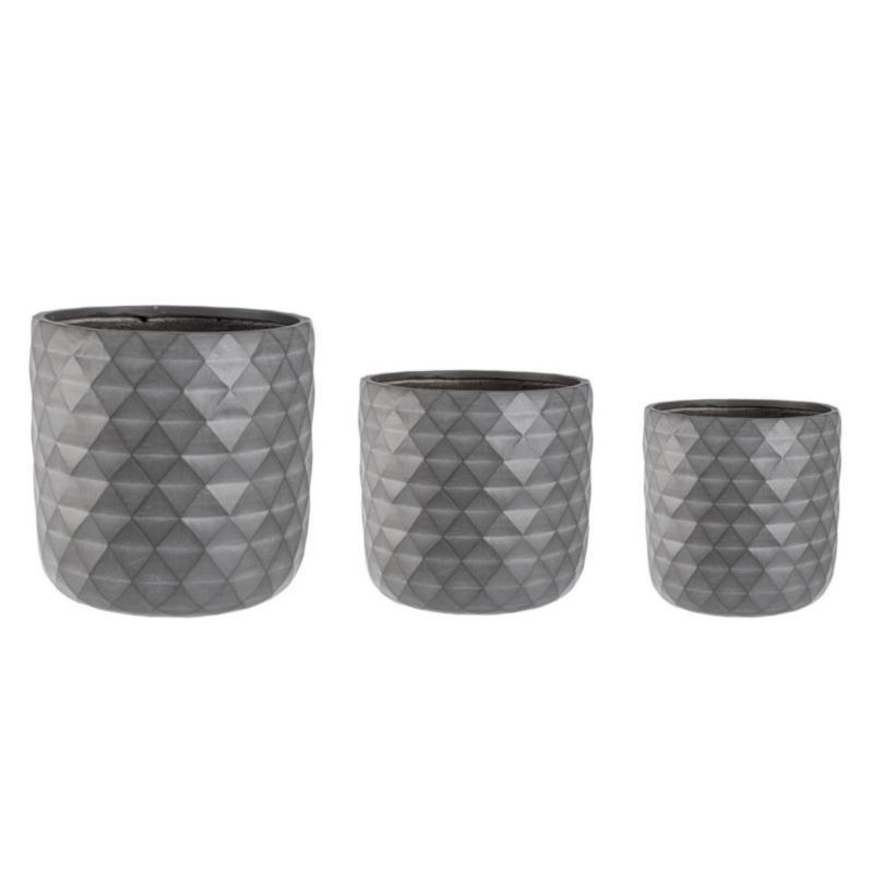 SET3 PYRAMID CHARCOAL RO VASE HOLDER