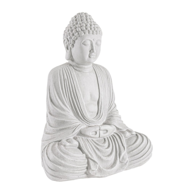 DEKO PATTAYA GESSESENER BUDDHA  WEISS