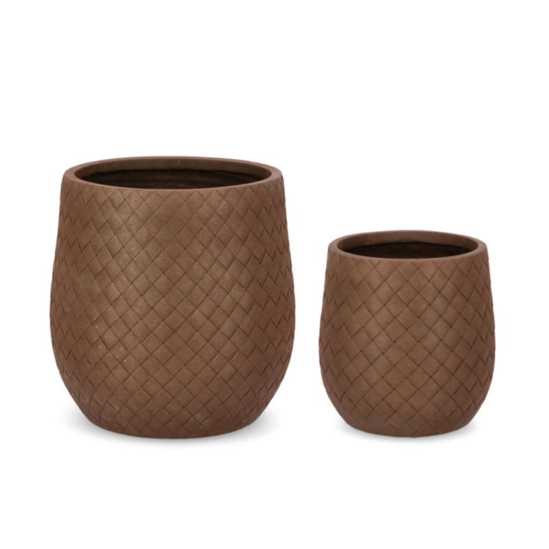 SET2 P.VASO RHOMBUS BOMB BASSO RUSTY