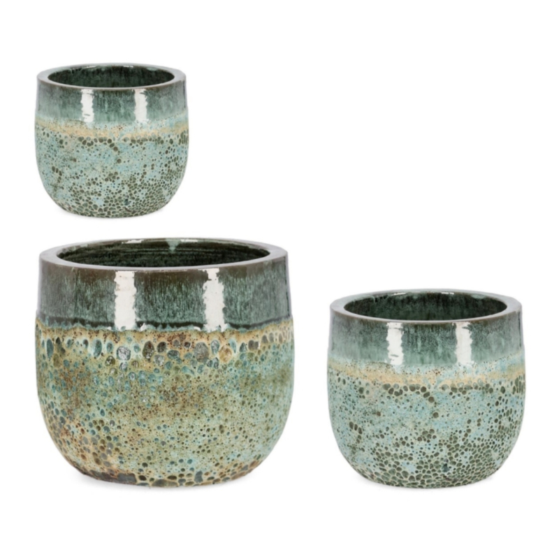 SET3 P.VASE DUYEN RO VERT JADE