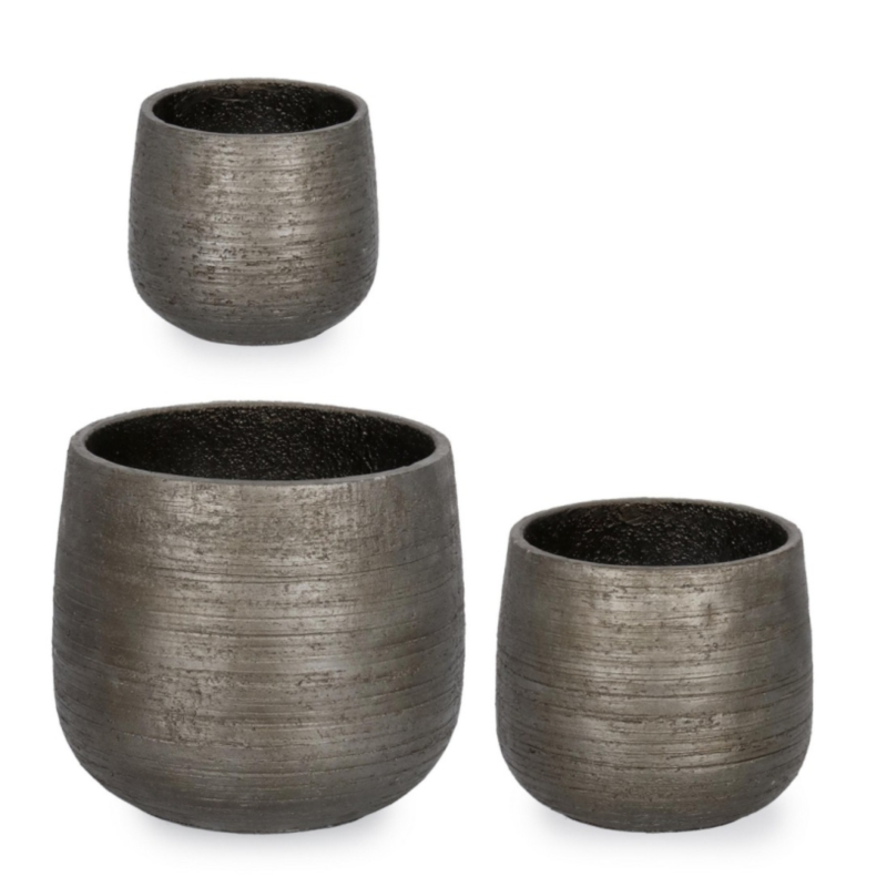 SET3 P.VASO EMEI BASSO GRIGIO