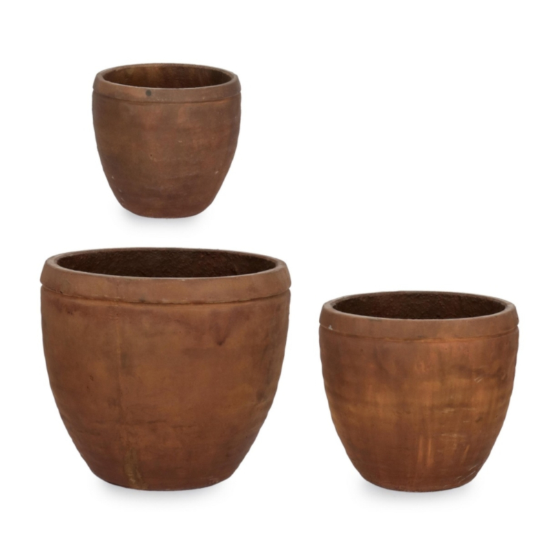SET3 P.VASO MEILI TONDO BASSO RUSTY