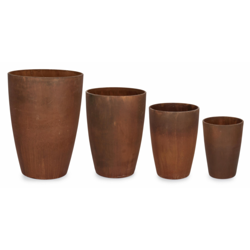 SET4 P.VASO MEILI TONDO RUSTY