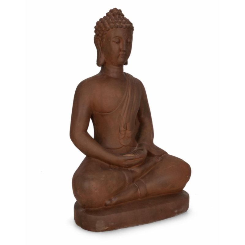 DEKORATION MEILI SITZENDER BUDDHA ROSTIG