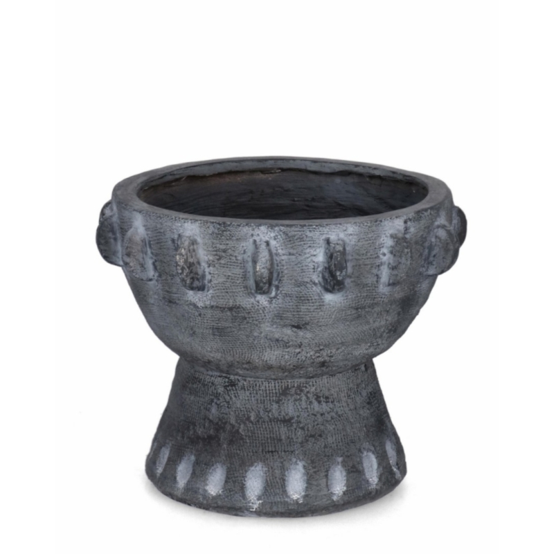 P. VASO BUCCHERO TONDO GRIGIO D39