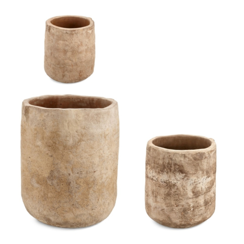 SET3 P.VASO MINH ALTO TERRACOTTA BRUNITA