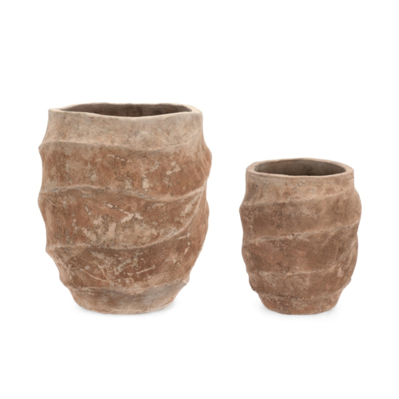 SET2 P.VASO TEIDE ALTO TERRACOTTA BRUNIT