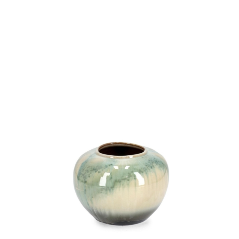 P.VASO COIRA TONDO BIANCO AZZURRO D25