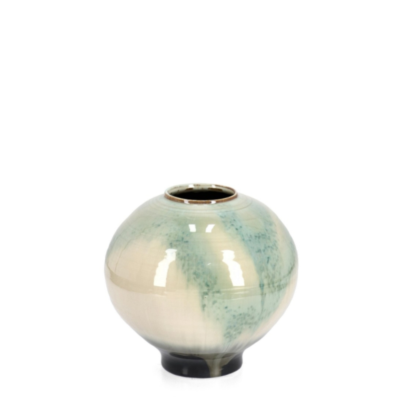 P.VASO COIRA TONDO BIANCO AZZURRO D30