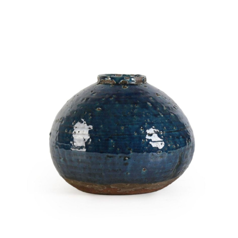 RUNE TERRACOTTA BLUE VASE H. D28