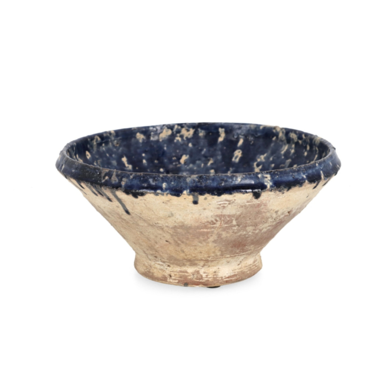 DEKORSCHALE RUNE TERRAKOT BLAU D26