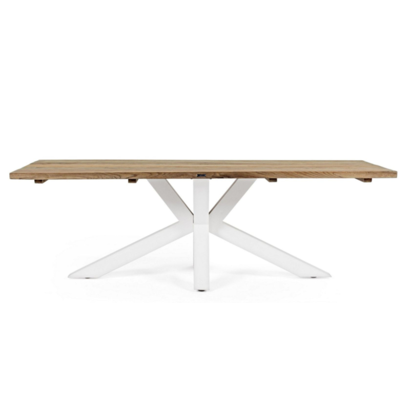 TAVOLO IN TEAK RICICLATO BIANCO PM01 - RAMSEY