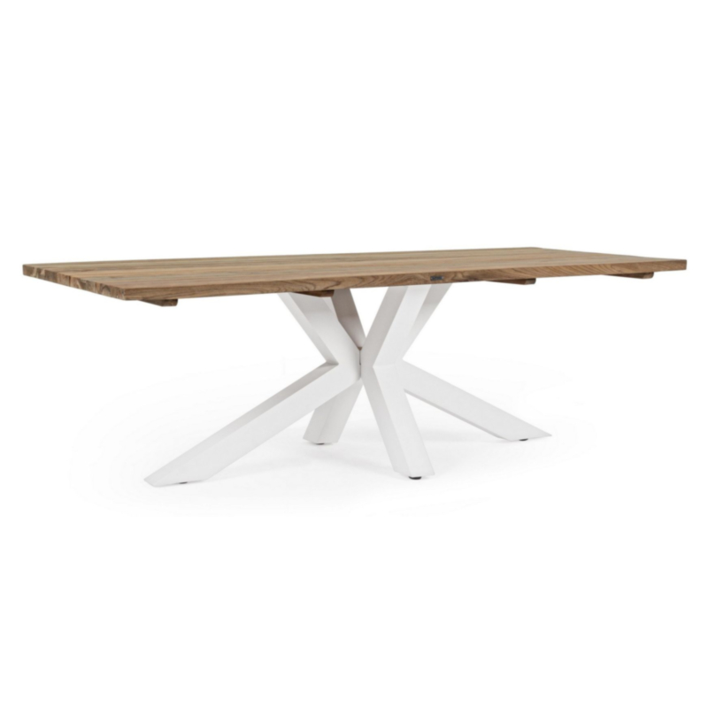 TAVOLO IN TEAK RICICLATO BIANCO PM01 - RAMSEY