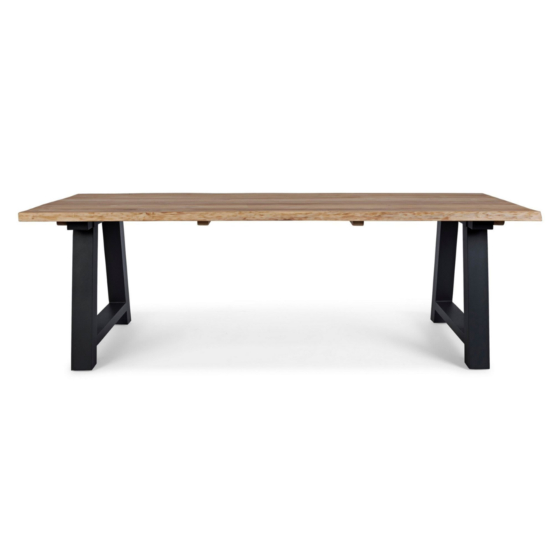 TAVOLO IN TEAK RICICLATO ANTARCITE AM03  - ROLLAND