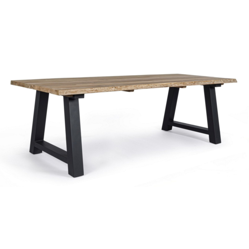 TAVOLO IN TEAK RICICLATO ANTARCITE AM03  - ROLLAND