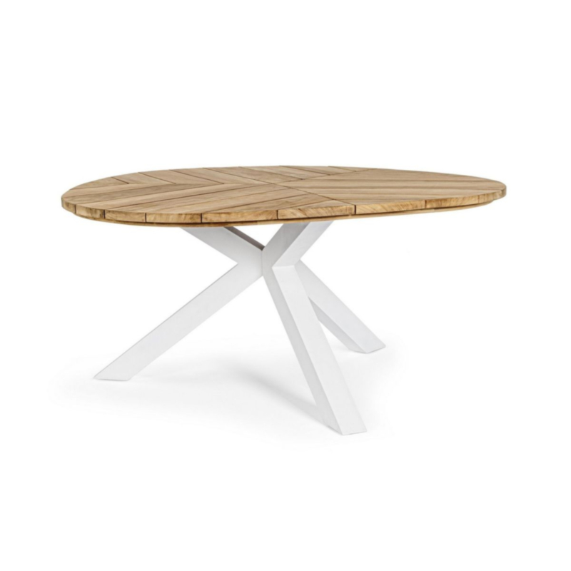 TAVOLO IN TEAK BIANCO RT01 - PALMDALE