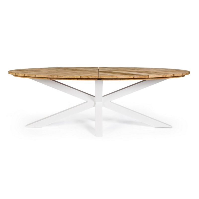 PALMDALE WHITE RT01 OVAL TABLE 240X110