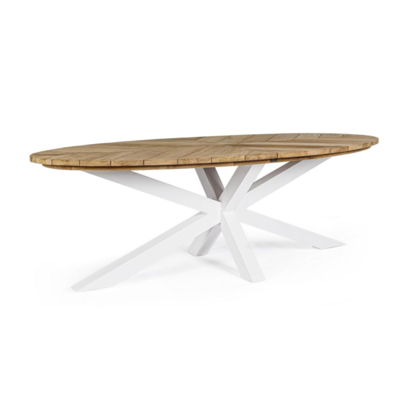 TAVOLO IN TEAK BIANCO RT01 - PALMDALE