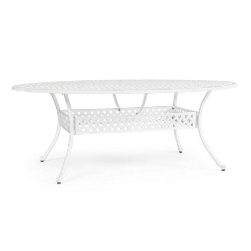IVREA OVAL WHITE TABLE 200X150