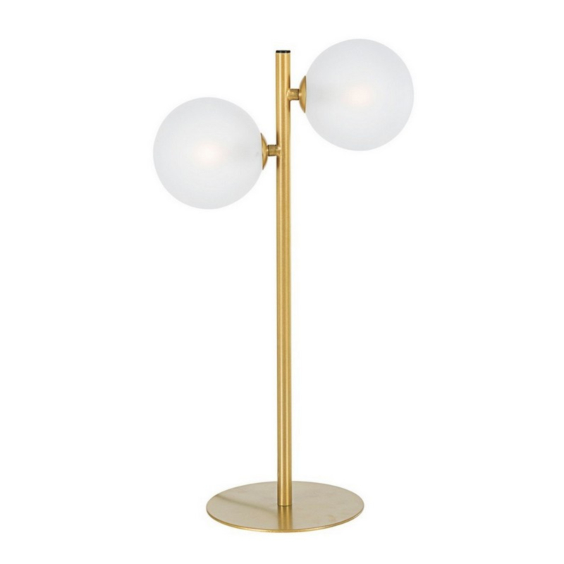 BALLS GOLD TABLE LAMP 2BULBS H54
