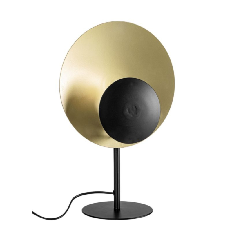 LAMPADA TAV. DESIGN NERO-ORO H46