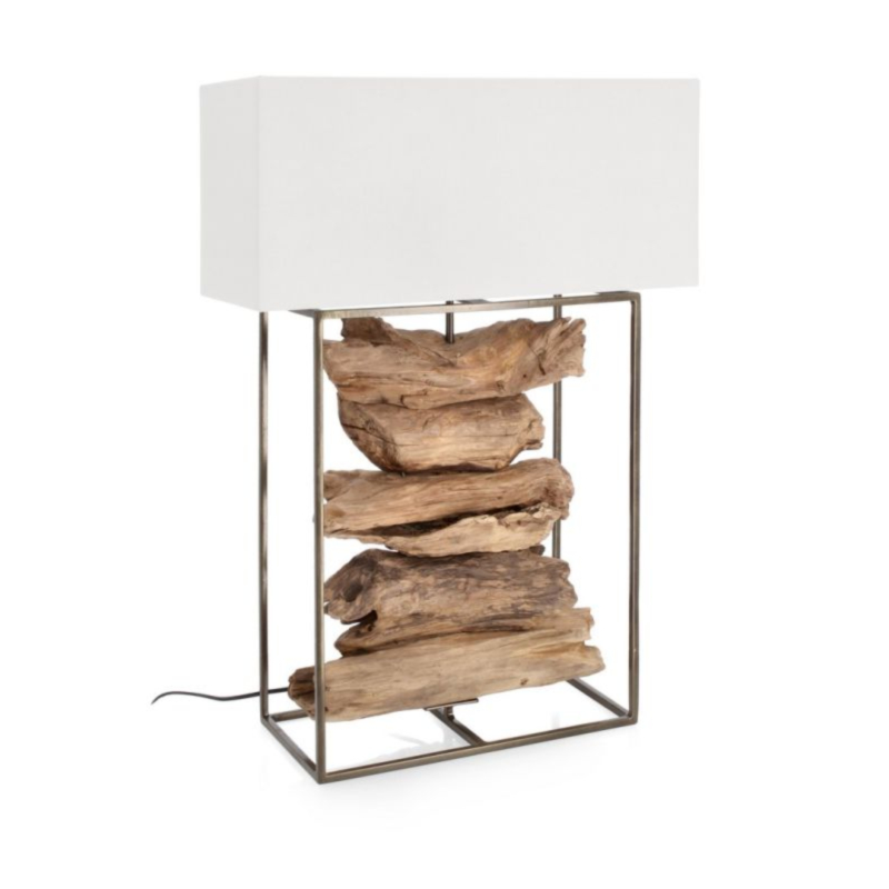 LÁMPARA DE MESA KUBI BLANCO H76