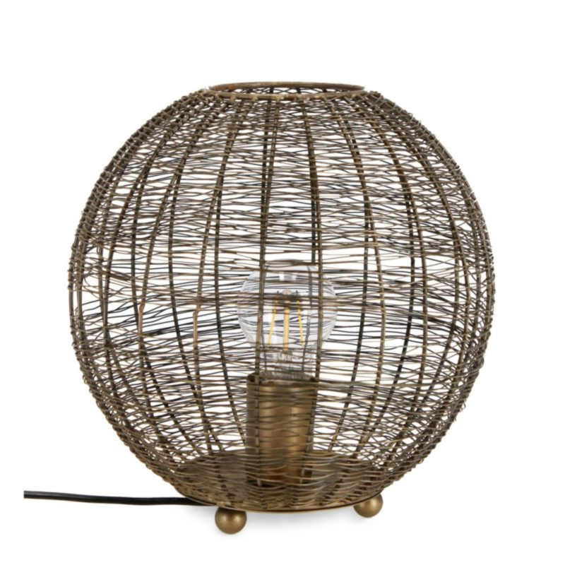 LAMPADA TAVOLO INAY TONDO DORATO D26