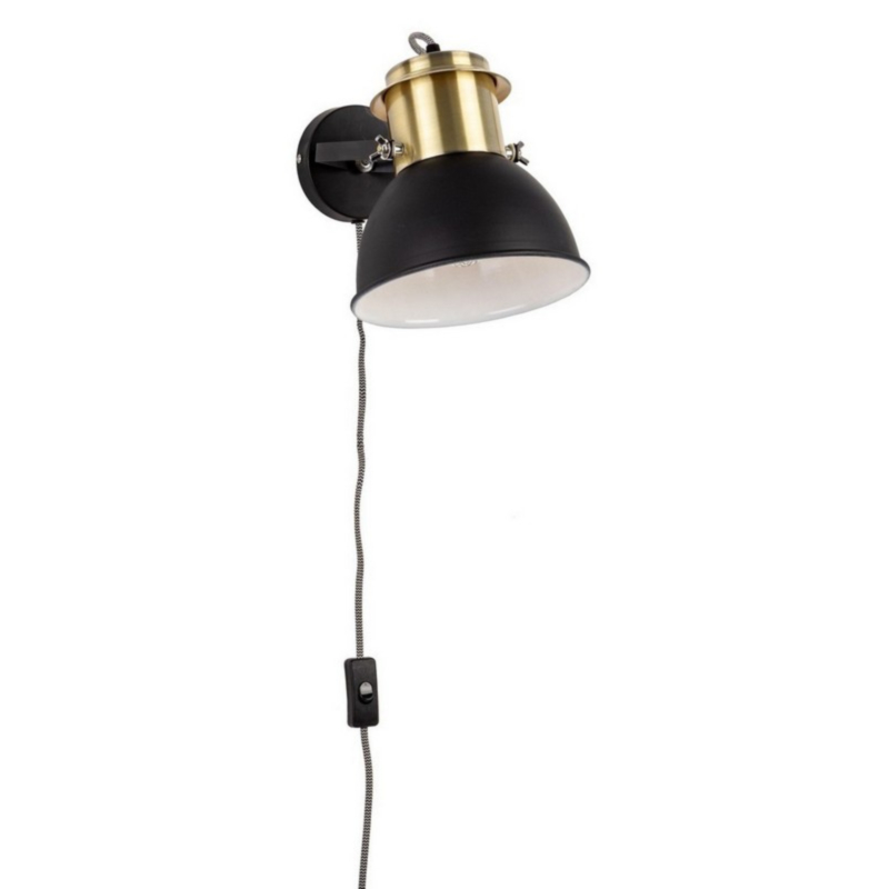 BROOKLYN BRASS-MATT BLACK WALL LAMP