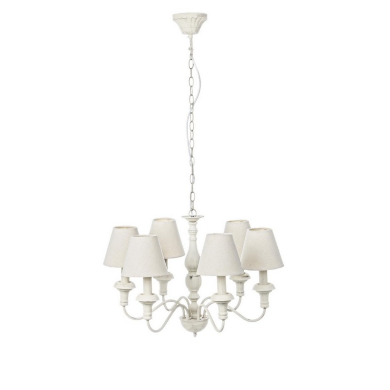 LUSTRE 6BRANCHES STYLISH TAUPE