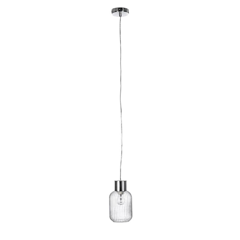 LAMPADARIO 1LUCE SHOWY TRASP-ARGENTO