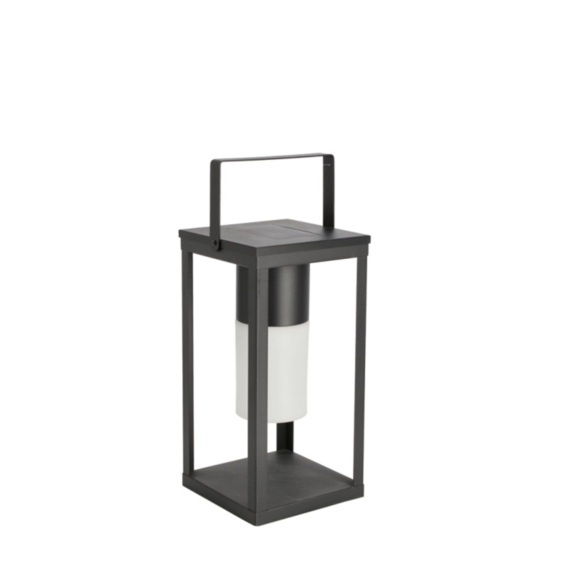LAMPADA SOLAR LED QU NERO C-MANICO H38
