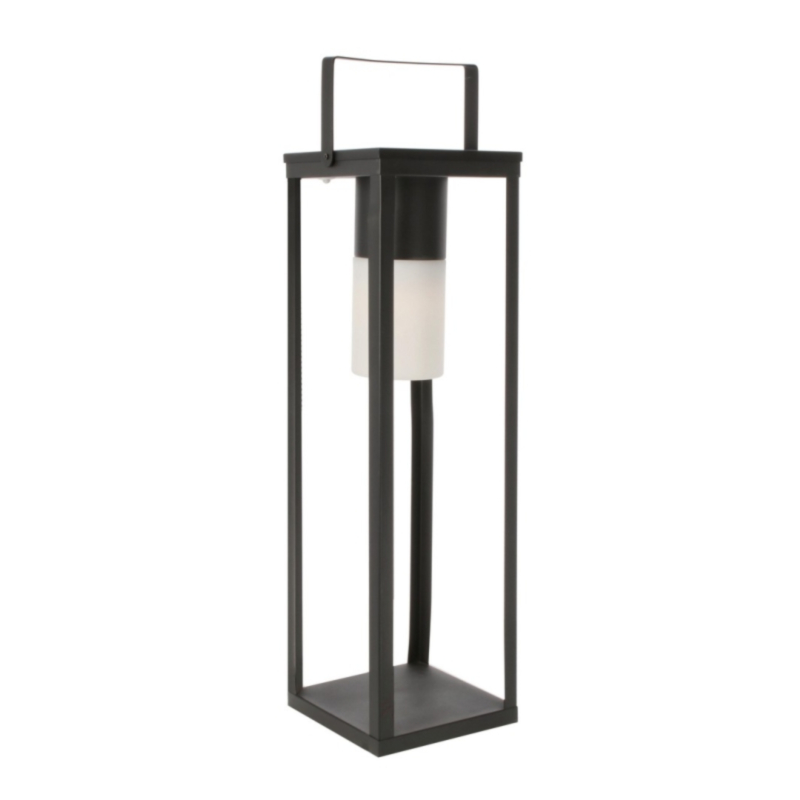 LAMPADA SOLAR LED QU NERO C-MANICO H75