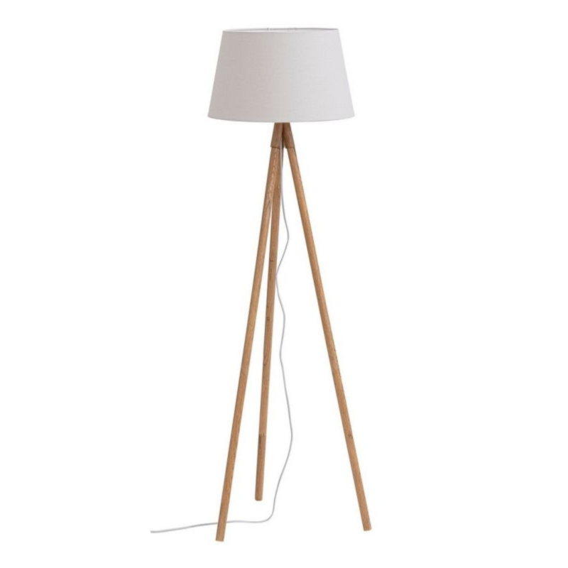 LAMPE DE PLANCHER TRÉPIED WALLAS GRIS H1