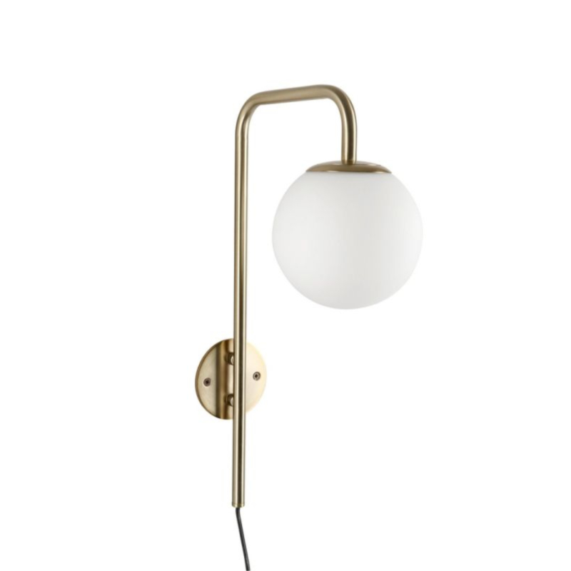 LAMPADA APPLIQUE DELPHINE TO DORATO H50
