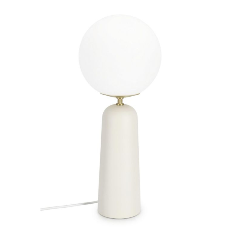 LAMPADA TAV. DELPHINE TONDO BIANCO H51