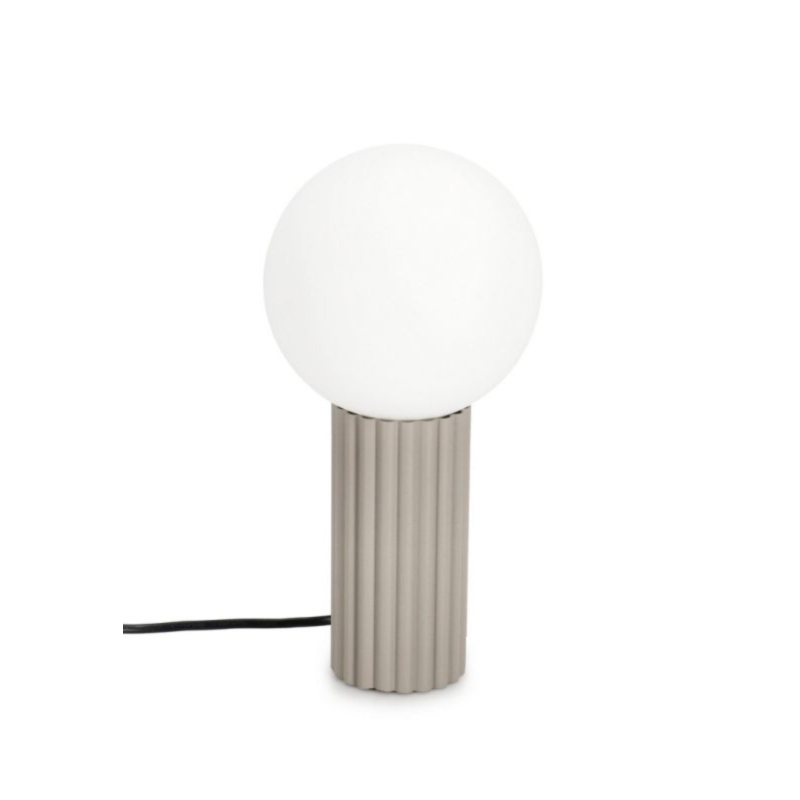 LAMPADA TAV. DELPHINE TONDO GRIGIO H30