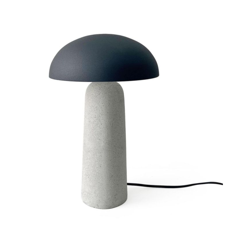 LAMPADA TAV. DELPHINE TONDO GRIGIO H39,5