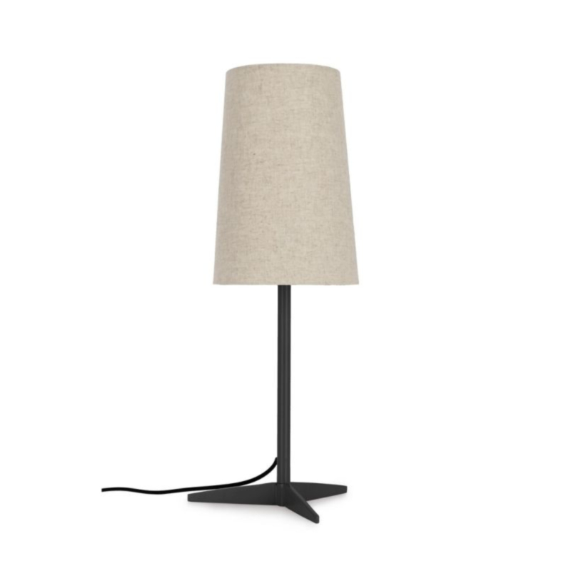 LÁMPARA DE MESA ASSAM NEGRO BEIGE H60
