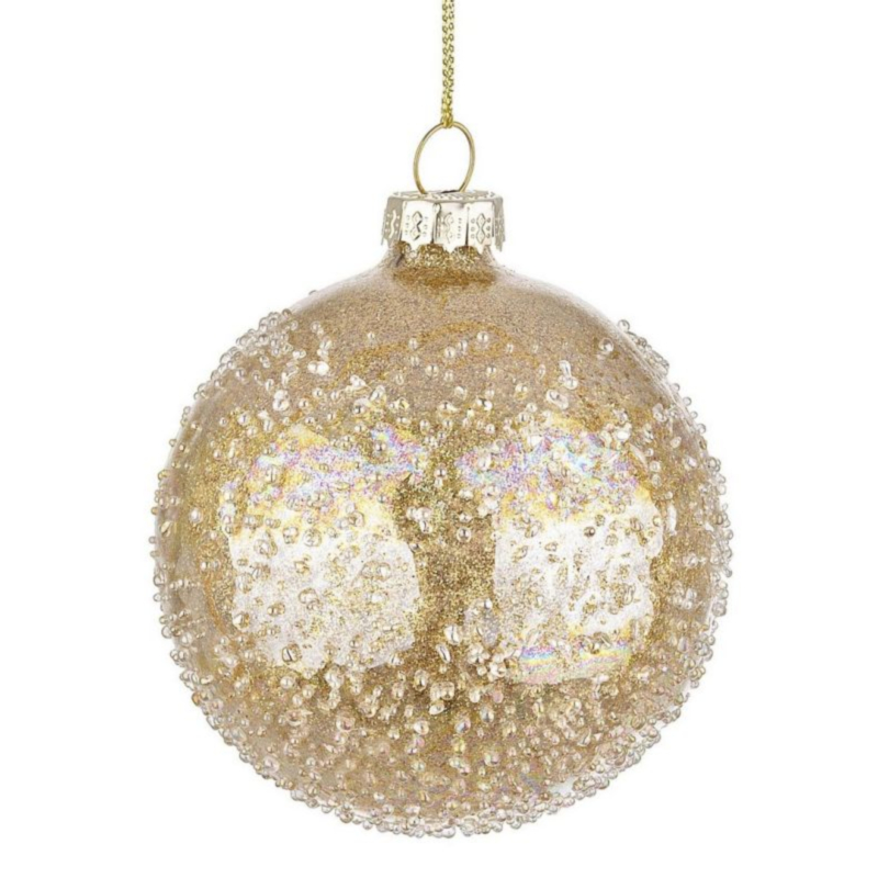 SATURNO GOLD GLASS BALL D80
