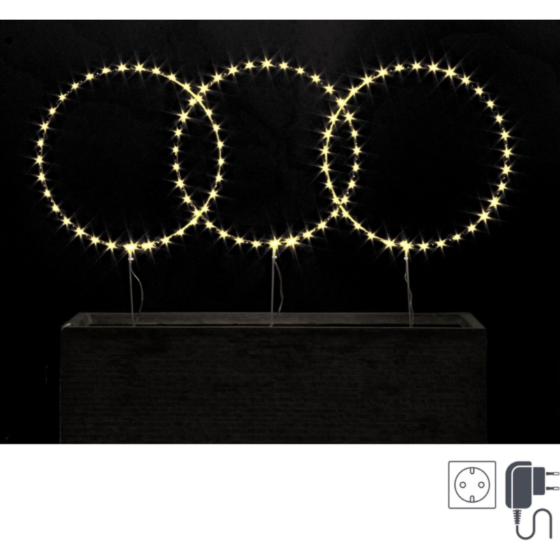 DECOR 3F CERCLE BLANC 105MICROLED CLASSI