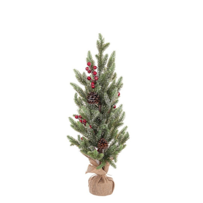 OLIVER RED BERRIES PINE TREE H55CM