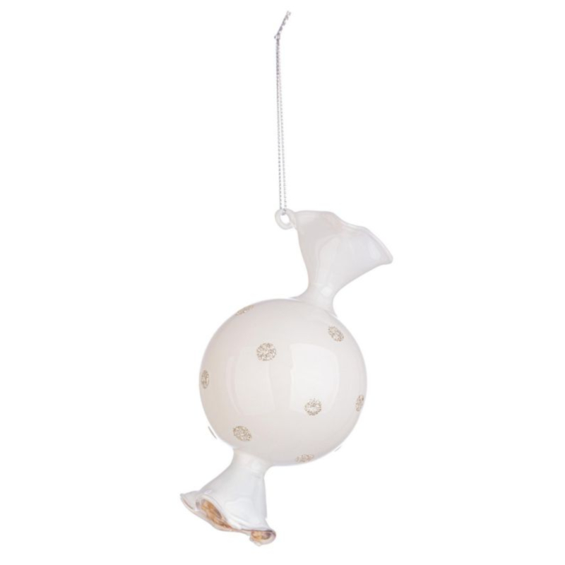 CHEWY WHITE GL ORNAMENT 6,5X12,4H