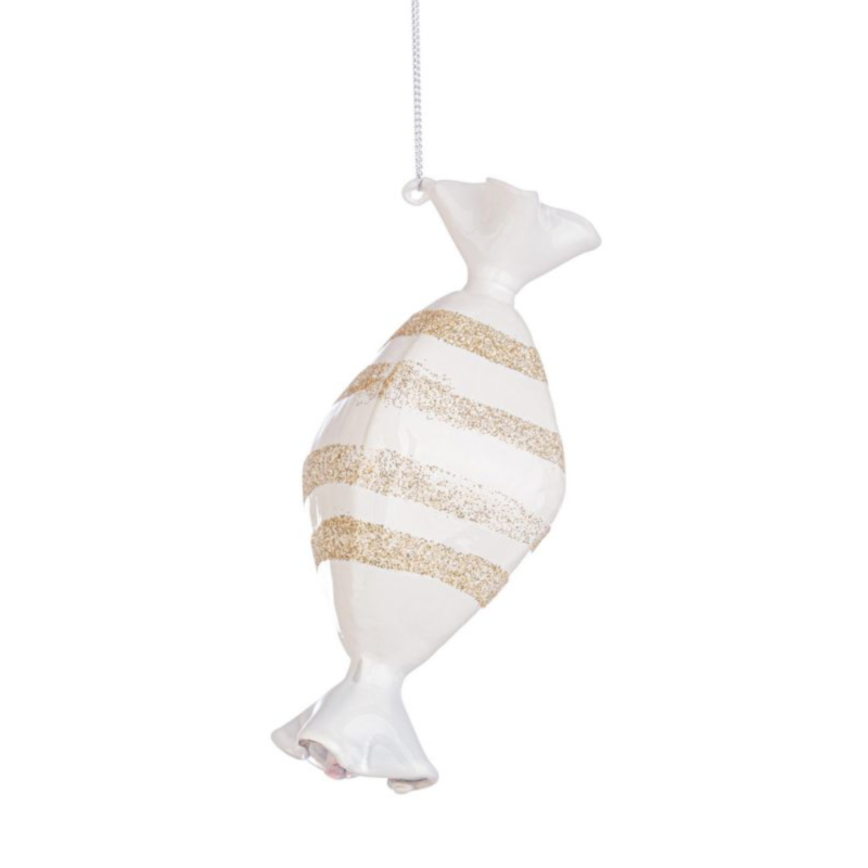 CHEWY WHITE GL ORNAMENT 5,6X13,4H