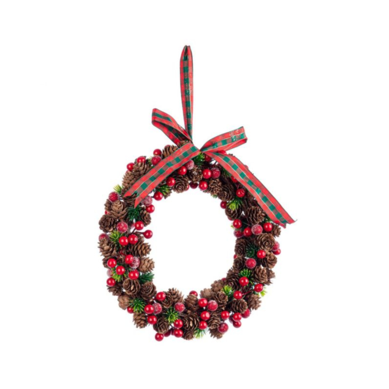 ILMY RED ROUND ORNAMENT D30