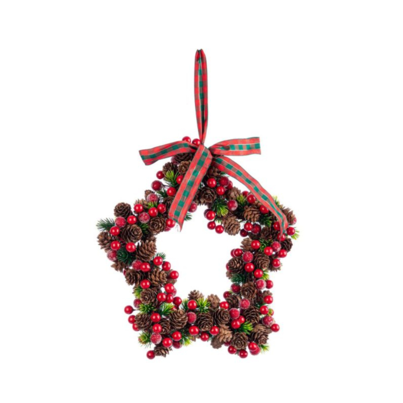 ILMY RED STAR ORNAMENT 31X30H