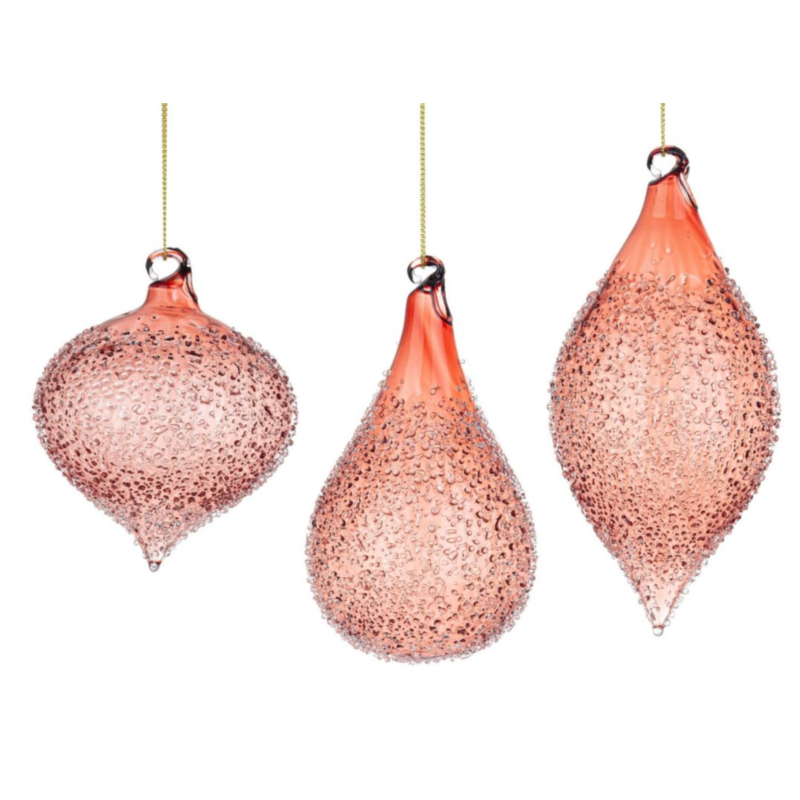 SATURNO L.RED GL.ORNAMENT ASS3